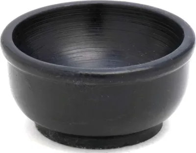 Produktbild von Räucherschale flach - Ø 6,5 cm - aus Speckstein - Farbe: schwarz