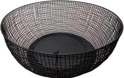 Imagen del producto de Cesta metálica, color , redonda, diámetro 35 cm, altura 13,5 cm, para almacenamiento en el hogar