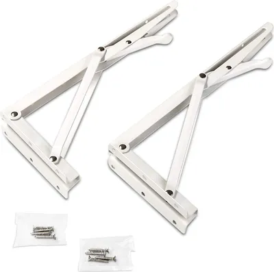 Produktbild von 1 Paar Klappkonsole 315 x 17 x 146,0 mm Stahl weiß beschichtet Tragkraft 55 kg