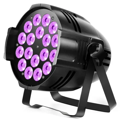 Zdjęcie produktu dla Reflektory LED PAR - 200W, oświetlenie sceniczne DMX - mieszanie kolorów RGBW (4-w-1) - efekt tęczy - oświetlenie do imprez plenerowych i dla DJ-ów - wtyczka EU
