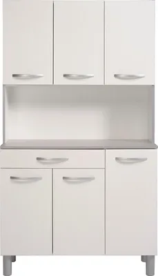Produktbild von Parisot Buffet Skoon Küchenbuffet in weiß mit viel Stauraum und Arbeitsfläche