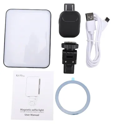 Obrázek produktu pro Magnetické doplňkové osvětlení, otočná o 360° RGB LED kamera pro konference, živé vysílání, krátká videa a selfie