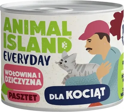 Image de ANIMAL ISLAND Bœuf et gibier pour chatons 185 g