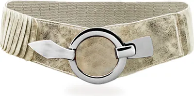 Produktbild von Glamexx24 Damen Taillengürtel Elastischer gürtel 6cm breiter Hüftgürtel silberner Ring-Farbe: Gold -Größe: 85cm ( Taillenweite 76-108cm )