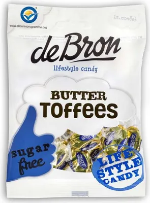 Produktbild von de Bron Butter Toffees sugarfree 70g