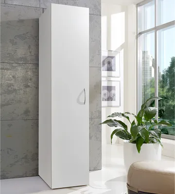 Produktbild von Schrank 1-türig weiß MIAMI-43, B/H/T ca. 45/185/40 cm