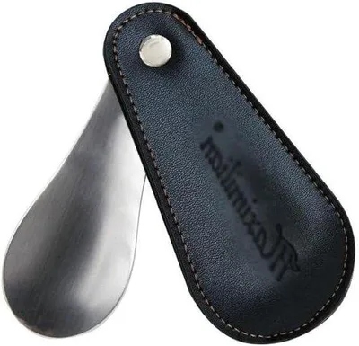 Productafbeelding van Schoenlepel - Schoentrekker - Gemakkelijk Schoenen - Ergonomische Handgreep - 50 g - Leer