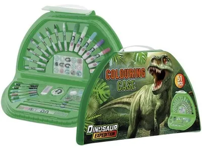 Obrázok produktu pre Farebný kufrík Dino Polokruhový 51 ks