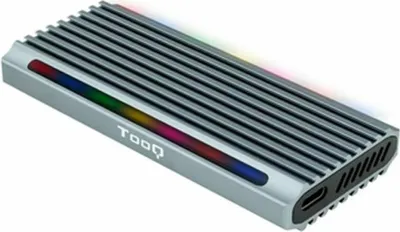 Productafbeelding van TooQ Shinobi, SSD-behuizing, M.2, PCI Express, SATA, 10 Gbit/s, USB-aansluiting, grijs