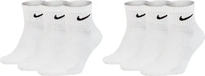 Produktbild von 6 Paar Nike SX7667 Herren Damen Kurze Socke Knöchelhoch Everyday Cushioned Socken - Größe: 38-42 - Farbe: weiß