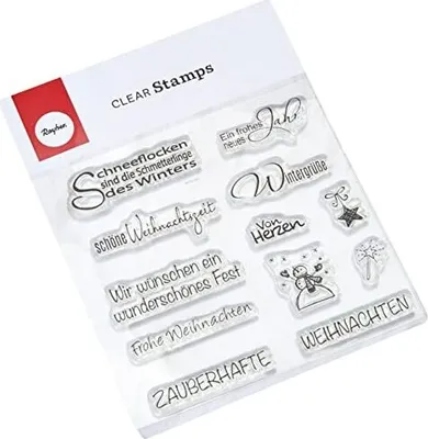 Produktbild von Rayher Clear Stempel "Weihnachten/Winter", 96,5x91x3,2mm