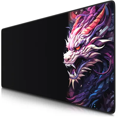 Obrázek produktu pro Titanwolf Herní podložka pod myš XXL, 900 x 400 x 3 mm, podložka na stůl, omyvatelná, protiskluzová zadní strana, rychlost a přesnost, barva Dragon 2