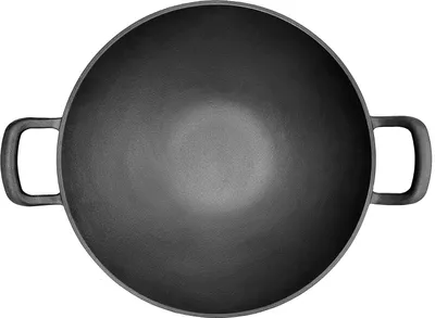 Produktbild von Gusseisen Wok 36 cm - Emailliert, Für Induktion und Gasgrill, Inklusive Grillhandschuhe
