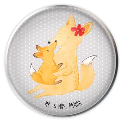 Produktbild von Mr. & Mrs. Panda Stöpsel Fuchs Mama - Grau Pastell - Geschenk, Schoß, Ablaufgarnitur, waschbeckenstöpsel, Waschbecken, Papa, stopfen, Abflussstopfen, Abfluss-Stopfen