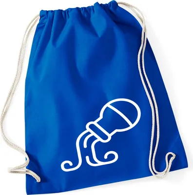 Produktbild von Huuraa Turnbeutel Wassermann Sternzeichen Symbol 12 Liter Bright Royal Baumwolle Rucksack Geschenkidee