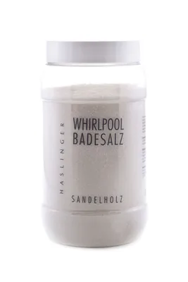 Produktbild von Haslinger Vorteilset Whirl Pool Badesalz Sandelholz, 1000 g Art.Nr. 7273 + Croll & Denecke Naturschwamm 9cm M099