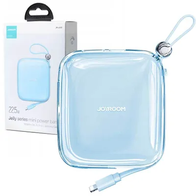 Produktbild von Joyroom Powerbank 10000Mah 22.5W Mit Integriertem Lightning Kabel Blau