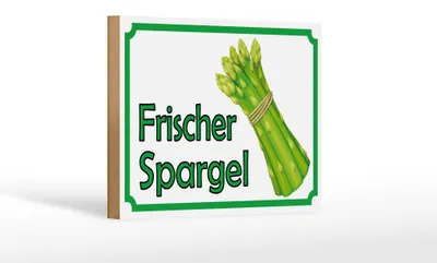 Produktbild von Holzschild Hinweis 18x12cm frischer Spargel Restaurant