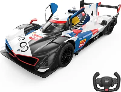 Produktbild von BMW M Hybrid V8 LMDh RC Auto 1:14 – Offiziell Lizenziert, 2.4GHz Fernsteuerung, LED & 9 km/h – Ferngesteuertes Auto – Weiß