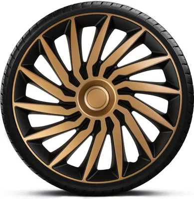 Produktbild von Radkappen Radzierblenden SATZ (4Stück) 16 Zoll KENDO GOLD BLACK Z461038