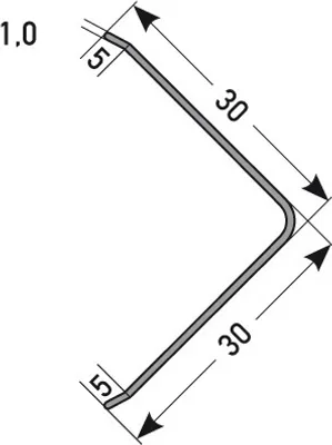 Produktbild von PROVISTON | Eckschutzwinkel | Edelstahl | Edelstahloptik | Breite 30 mm | Höhe 30 mm | Länge 1000 mm | Wechselseitig Mittig Gebohrt | Eckschutzprofil | Eckschutzleiste | Metallprofil | 1 Stück