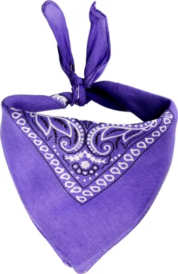 Produktbild von Bandana Tuch Paisley Muster 02 lila weiß quadratisches Kopftuch