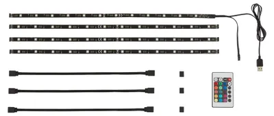 Image de Bande LED pour éclairage TV RGB 2 m 2,5 W dimmable Télécommande USB Briloner
