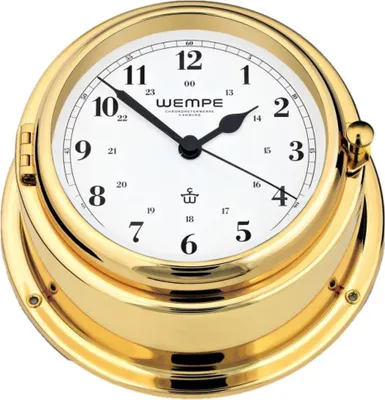 Image de Wempe - CW310011 - Horloge de marine à quartz - 150mm - laiton - chiffres arabes - BREMEN II