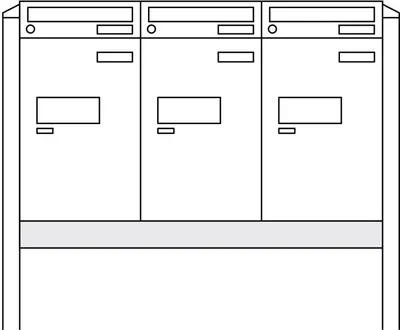 Produktbild von Burg-Wächter Anlage Paketboxen mit 3 Boxen zum Einbetonieren .eBoxx Anlage 3A & 3E (einbetoniert) ANT 84406