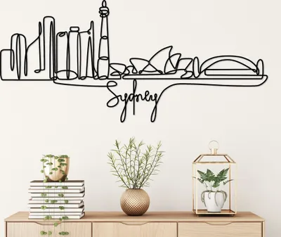 Produktbild von Wallity, Sydney- DYU1135, Schwarz, Sonstige Wohndekorationen, 120 x 52 x 1,5 cm, 100% Metall