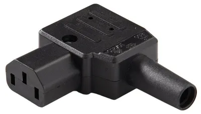 Produktbild von Konektor síťový 230V/F IEC C13, zahnutý 90°