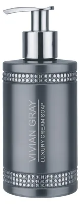 Produktbild von Seifenspender Creme-Seife gefüllt 250ml Grau-Silber Vivian Grey