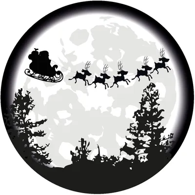 Produktbild von Weihnachtsmondlicht-Aufkleber – Weihnachtliche Klebeaufkleber – Festliche Dekoration – 110 x 110 cm