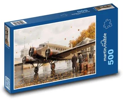Produktbild von Puzzle 500 Flugzeug am Flughafen - martinpuzzle