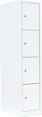 Produktbild von Schließfachschrank Wertfachschrank Fächerschrank Spind 4 Fächer Weiß 523417
