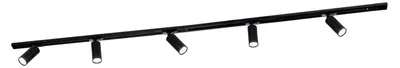 Produktbild von Ledvion Schienensystem lampen 2m 1-Phasen Schwarz 5-flammig ohne GU10 Lampe