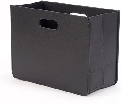 Productafbeelding van Krantenmand - Tijdschriftenhouder - Opbergen Tijdschriften - Opvouwbaar Design - 405x305x195 cm - Zwart