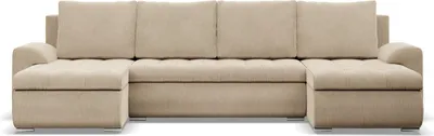 Produktbild von U-Sofa mit Schlaffunktion Foresta, 2 Chaiselongues, Cord - Beige