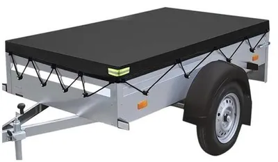 Productafbeelding van Aanhangerzeil 214x122x13cm aanhangerzeil met zeiltouw, zwart