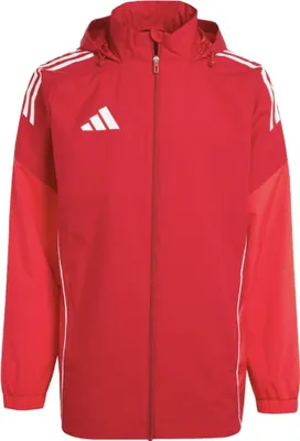 Produktbild von Adidas Tiro 25 Fußballjacke JI6503 mit verstaubarer Kapuze und Reißverschlusstaschen