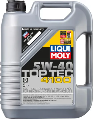 Produktbild von Liqui Moly Top Tec 4100 5W 40 Hochwertiges Leichtlaufmotoröl 5L