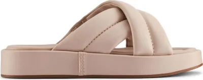 Image de Clarks Sandal Alda Glide, cuir lisse, beige, femmes