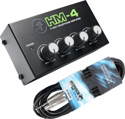 Image de Amplificateur pour casque d'écoute Mackie HM-4 avec câble d'extension