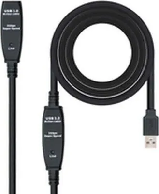 Produktbild von Verlängerungskabel mit USB NANOCABLE 10.01.0313 15 m 5 Gbps