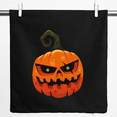 Produktbild von Huuraa Kissenbezug Halloweenkürbis Kürbis 40x40cm Black Baumwolle Dekokissenbezug Geschenkidee