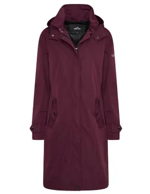 Produktbild von Euro-Star Damen Long Jacket ESChiara langer Mantel dark berry wasserdicht, Größe:XS