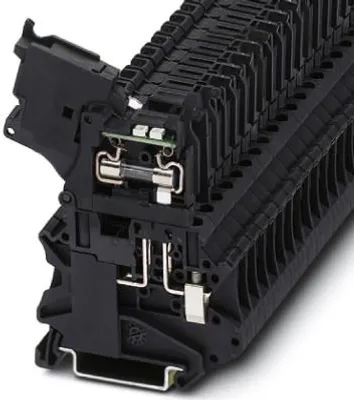 Immagine prodotto di Phoenix Contact morsettiera fusibili collegamento a vite nero, 0,14...6 mm², 3046090 (UT 4-HESILED 24 (5X20))