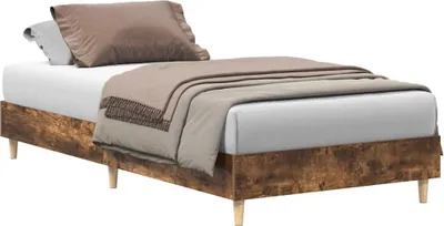 Produktbild von Bettgestell ohne Matratze Räuchereiche 90x200 cm Holzwerkstoff