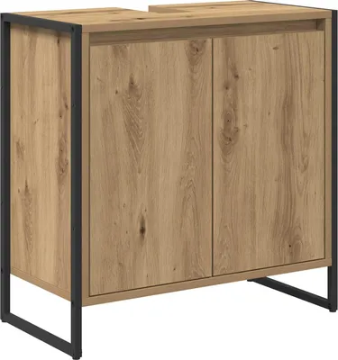 Produktbild von vidaXL Badezimmerschrank mit Tür Kunsthandwerk Eiche 60 x 30 x 60 cm