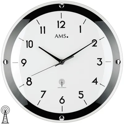 Produktbild von AMS Funk-Wanduhr, Funkwerk, D31x4cm, 5906